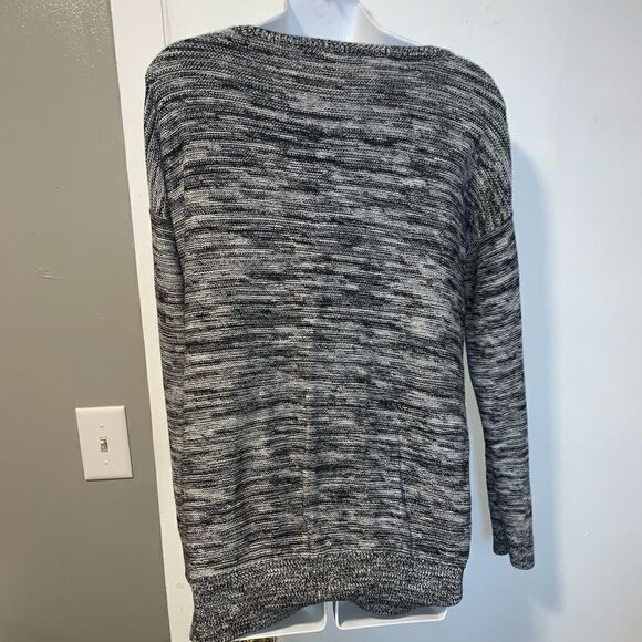 LOFT Black & White Space Dye Knit Sweater-Medium - Picture 3 of 6